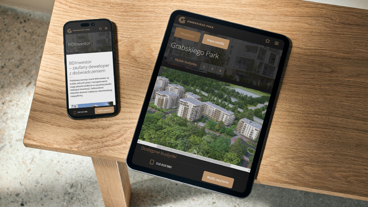 Realizacja strony www dla dewelopera marki Grabskiego Park